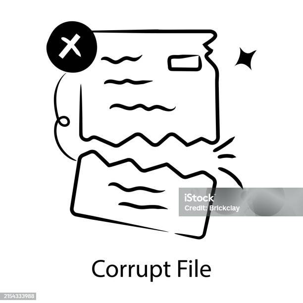 File Corupt Image Corrupt File Stock Illustration - Download Image Now - Broken ...