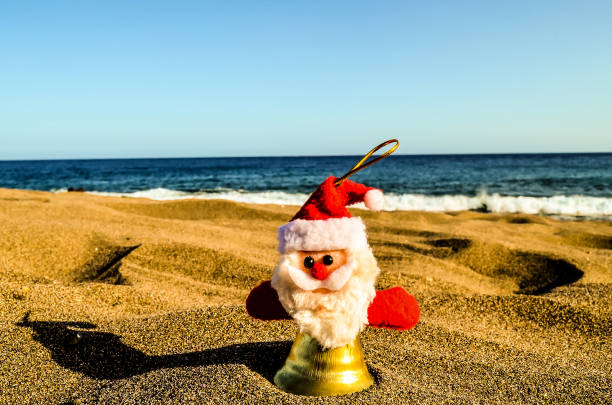 Real Santa Reading Letters by the Pool