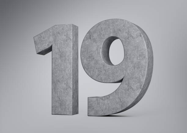 istock 3d Concrete Number Nineteen 19 Digit Made Of Grey Concrete Stone On Grey Background 3d Illustration 2154343463