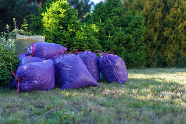 istock Bags with grass put aside in a garden 2154345804