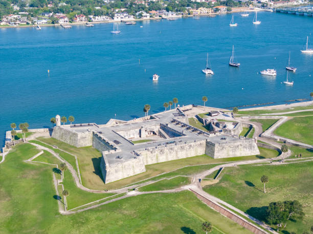 istock St. Augustine, Florida Aerial of Castillo de San Marcos 2154367375