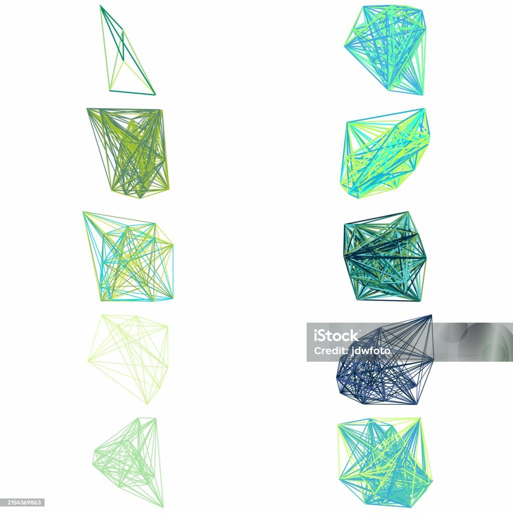 Node Network Design Element Set Stock Illustration - Download Image Now ...