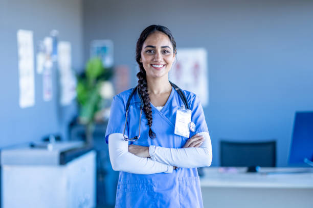 istock Female Nurse Portrait 2154373155