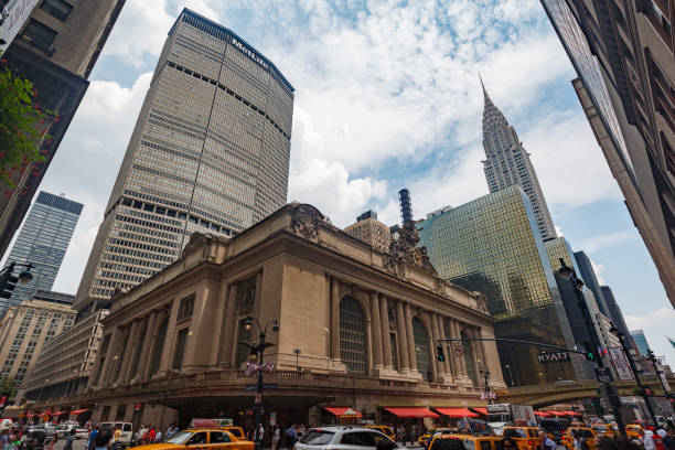 Grand Central Station, Manhattan, New York -March 2024. Crowds of commuters inside the concourse of Grand Central station, New York City, USA.