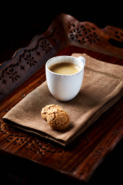 istock Cup of coffee on wooden background. Close up. Copy space. 2154390287
