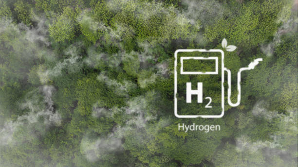 istock H2, reducing CO2 emissions, green businesses using renewable energy can limit climate change and global warming, concept of ecology and sustainable environmental lifestyle. 2154392616