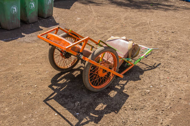 istock Trolleys carrying climbers are placed at the guard post 2154397036