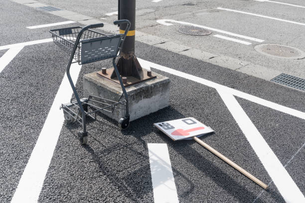 Homeless man asking for help on sidewalk