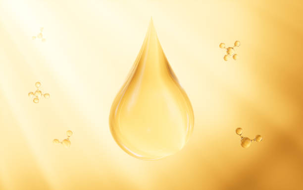 istock Biological serum and molecular structure, skincare and biomedical concept, 3d rendering. 2154400417