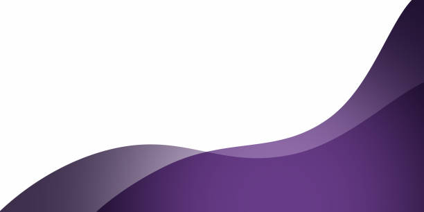 Abstract purple business card design. modern wavy theme