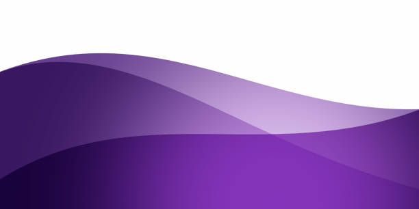 istock Abstract purple business card design. modern wavy theme 2154400490
