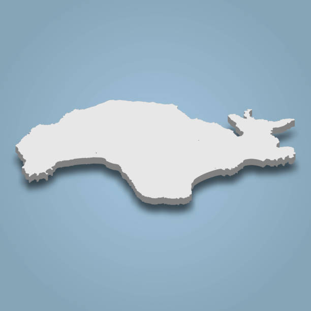istock 3d isometric map of Samos is an island in Greece 2154402763