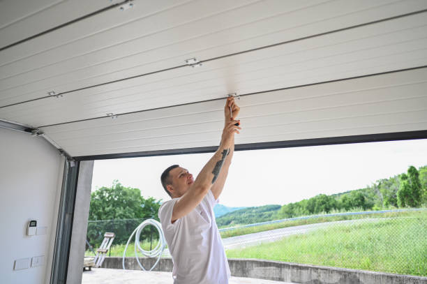 istock Repair of rolling garage door. 2154412608