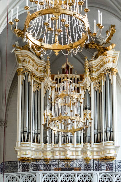 istock White organ in a church 2154414626