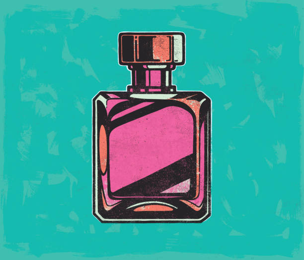 Bottle of perfume, traditional Pop Art style.