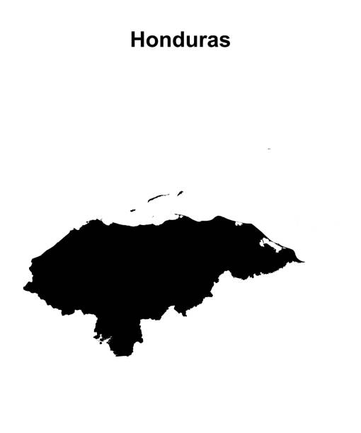 Honduras Blank Outline Map Design Stock Illustration Download Image Honduras Blank Outline Map Design 