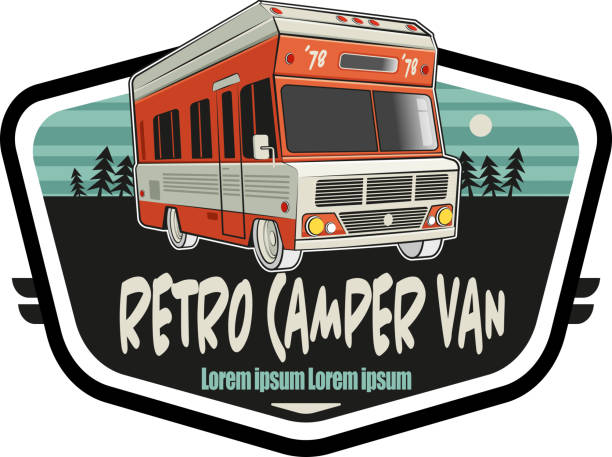 illustrations, cliparts, dessins animés et icônes de rétro caravan - camping car