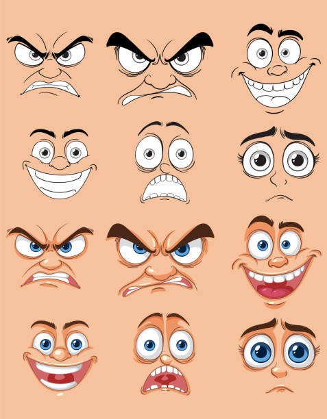 istock A collection of diverse cartoon facial expressions 2154425423