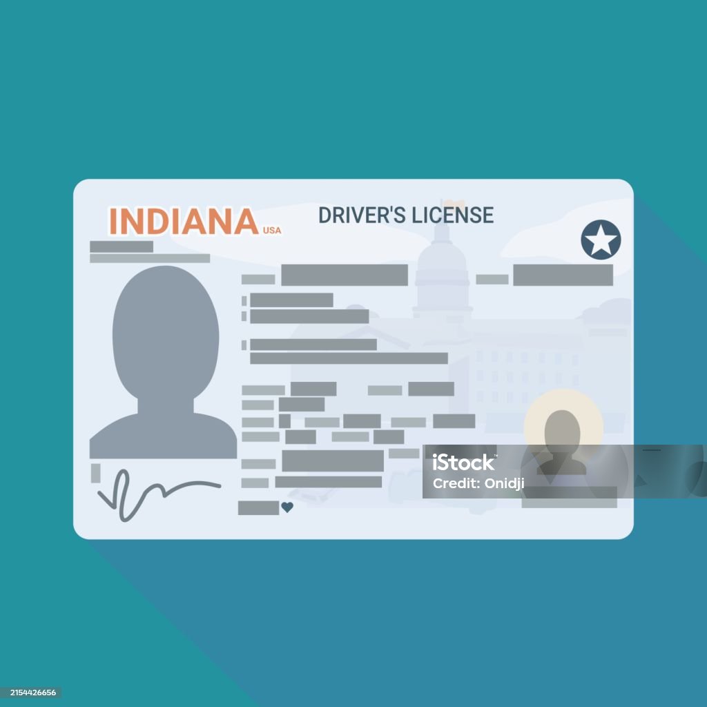 Indiana Permit Signs Indiana Drivers License Stock Illustration - Download Image Now ...