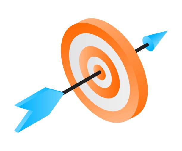 istock Art & IllustrationArrow targeting market of isometric style 2154431028