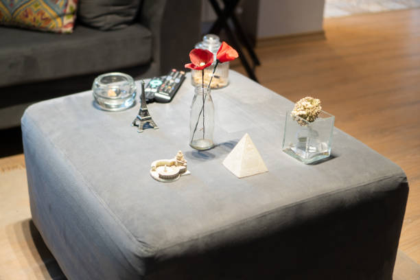 Home decorations, small centerpieces on an armchair