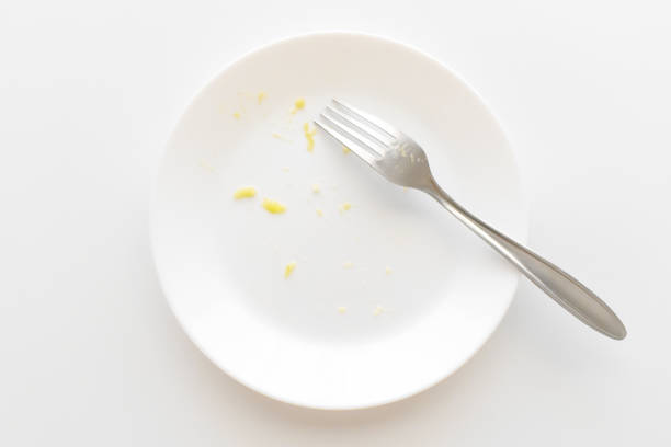istock Dirty plate after finished eating food. 2154439480
