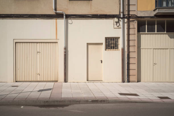Garage door in street