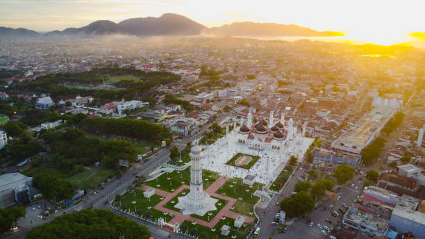 Baiturrahman Grand Mosque Drone View