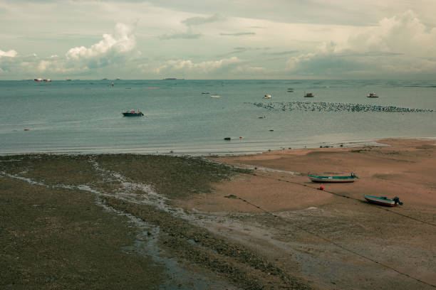 Landscape of Sriracha with sea ,Chonburi, Thailand.