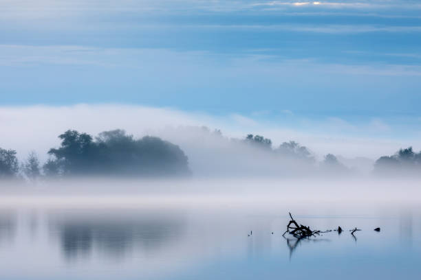 istock Foggy morning at Danube river 2154443141