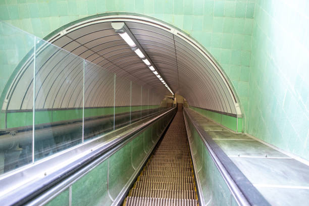 The newly renovated Tyne Cyclist and Pedestrian Tunnel. It runs under the River Tyne between Jarrow and Howdon in Tyne & Wear, England.