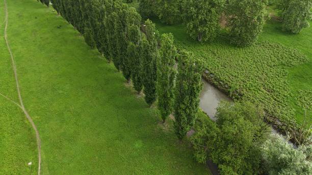 istock Country Road with Drone 2154450381