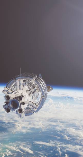 istock The space station orbits against the backdrop of Earth 2154454790