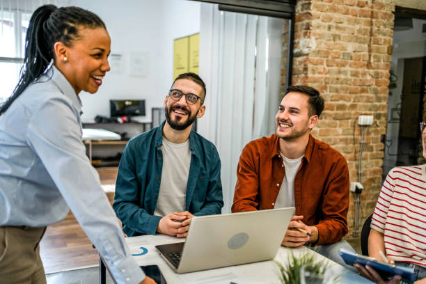 istock Colleagues working together in the office 2154458968