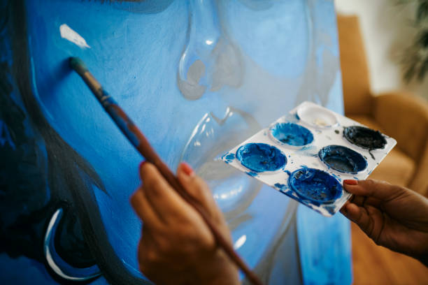 istock Artistry in Motion: Painting with Blue Palette 2154467049