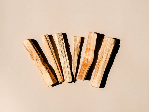 istock Wooden sticks Palo Santo on light background 2154468082