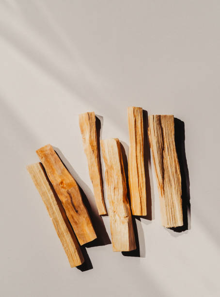 istock Wooden sticks Palo Santo on light background 2154468133