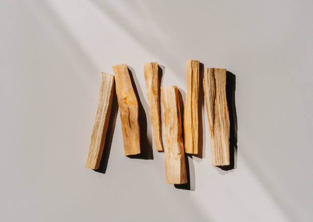 istock Wooden sticks Palo Santo on light background 2154468138
