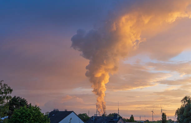 istock Water Vapor Cloud at sunset 2154470462