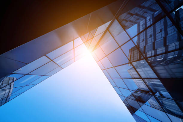 istock Modern Cityscape with Reflective Glass Buildings and Sunlight 2154475457