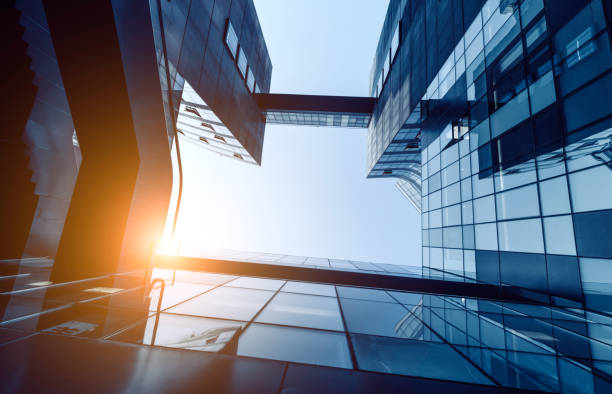istock Modern Cityscape with Reflective Glass Buildings and Sunlight 2154475881