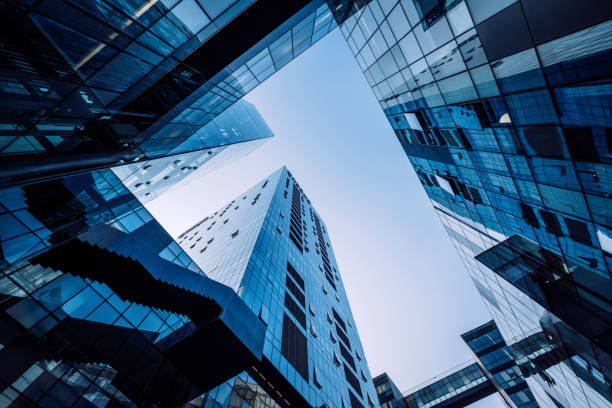 istock Modern Office Buildings with Glass Facades 2154475957