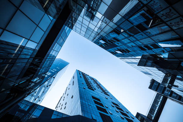 istock Modern Office Buildings with Glass Facades 2154475990