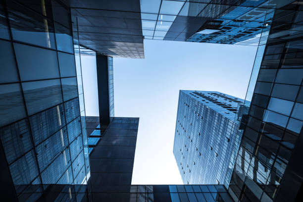 istock Modern Office Buildings with Glass Facades 2154476171