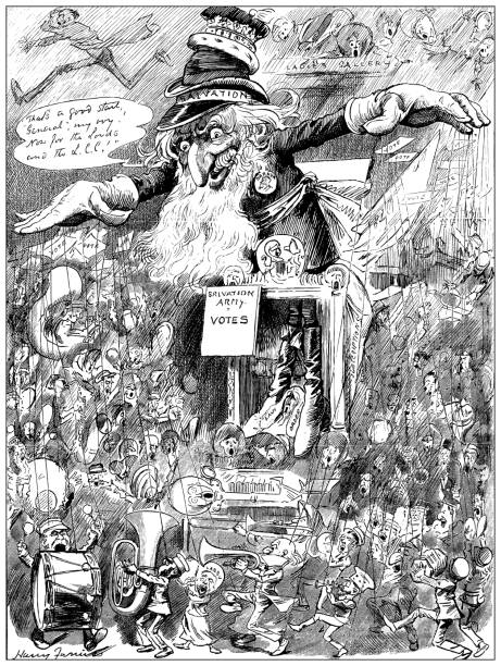 British satire caricature comic cartoon illustration