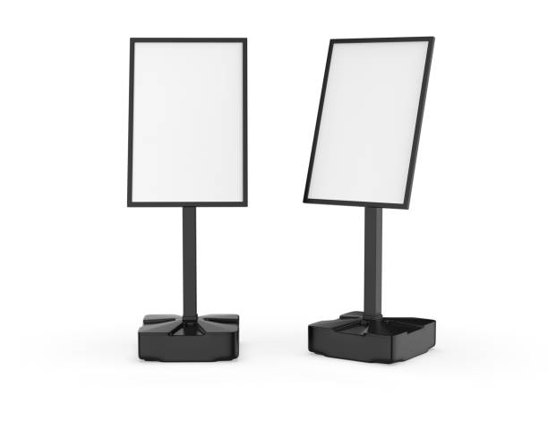 istock Blank Plastic Outdoor Sign Holder Water Based Pavement Banner Poster Sign. 2154479202