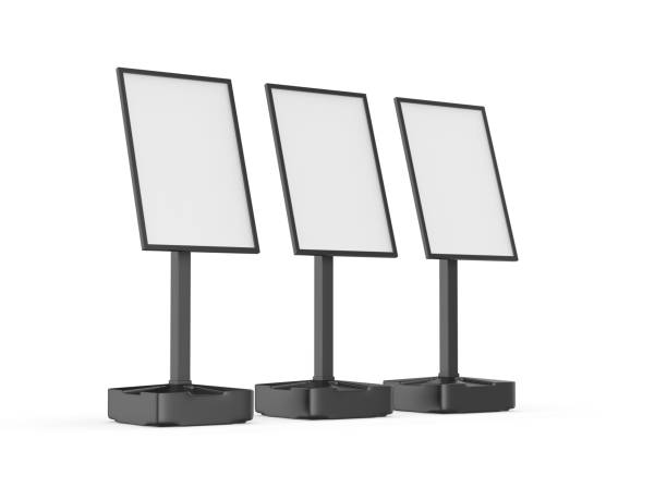 istock Blank Plastic Outdoor Sign Holder Water Based Pavement Banner Poster Sign. 2154479497