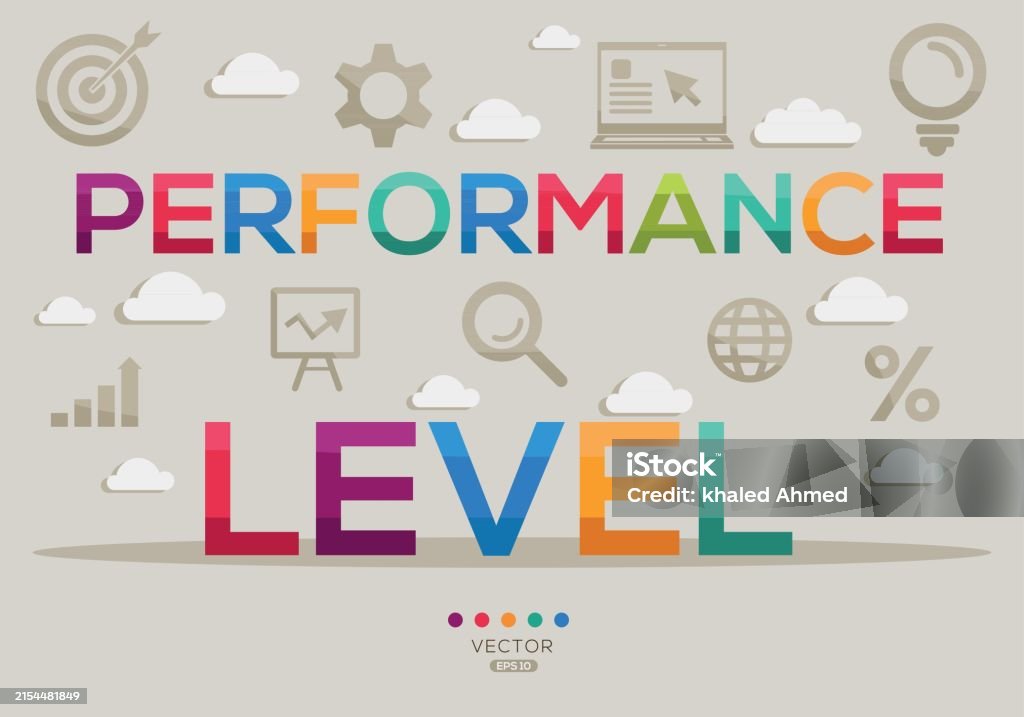 New Level Performance Performance Level Text Concept Stock Illustration - Download Image Now ...