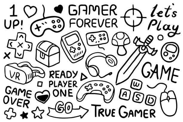 Gaming Notes Drawing 16,300+ Drawing Of Gaming Stock Illustrations, Royalty-Free Vector ...