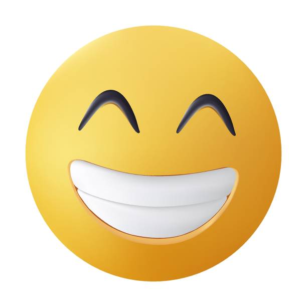 istock Laughing face emoji, happy, 3d style emoticon. ROFL LOL Sweat Laughing chat comment reactions. Laughing emoji vector 2154514241